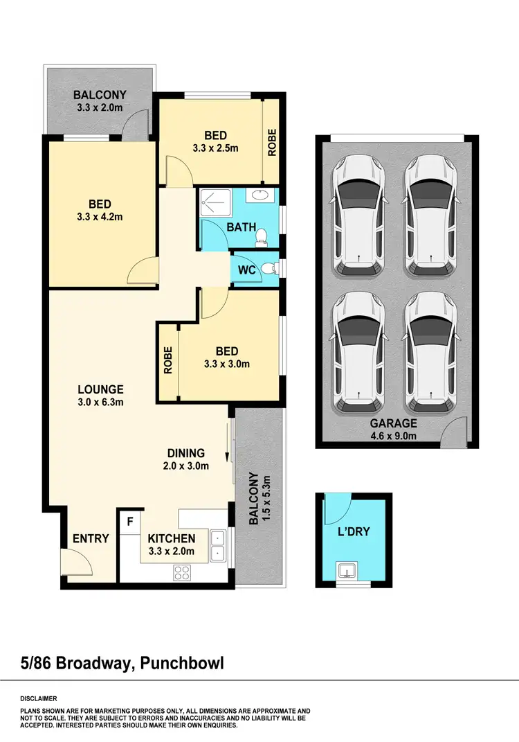 Floorplan of Homely unit listing, 5/84-86 Broadway, Punchbowl NSW 2196