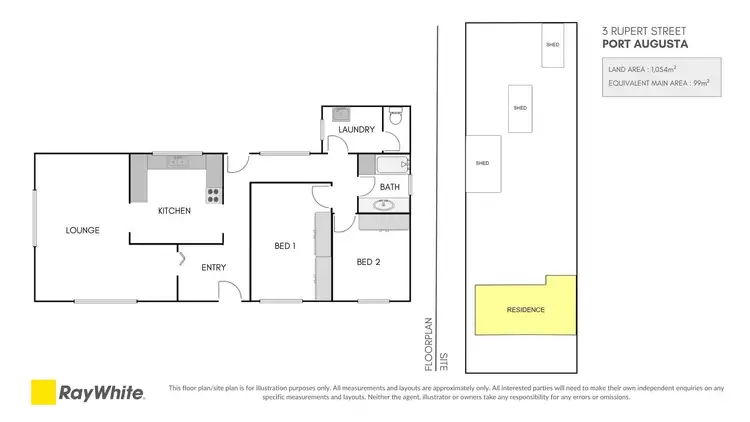 Floorplan of Homely house listing, 3 Rupert Street, Port Augusta SA 5700