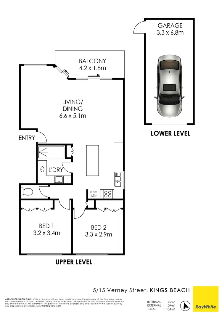 Floorplan of Homely unit listing, Unit 5/15 Verney Street, Kings Beach QLD 4551