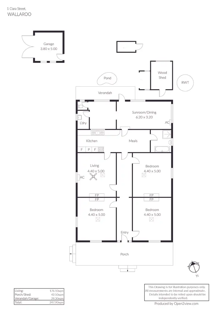 Floorplan of Homely house listing, 1 Clara Street, Wallaroo SA 5556
