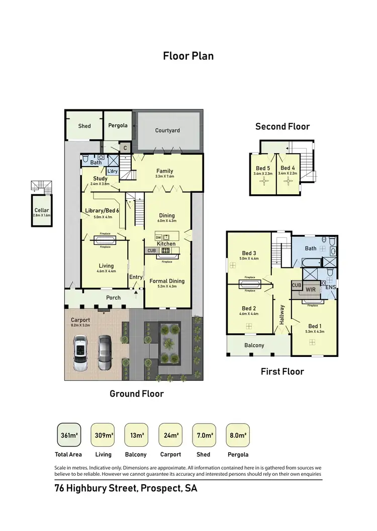 Floorplan of Homely house listing, 76 Highbury Street, Prospect SA 5082