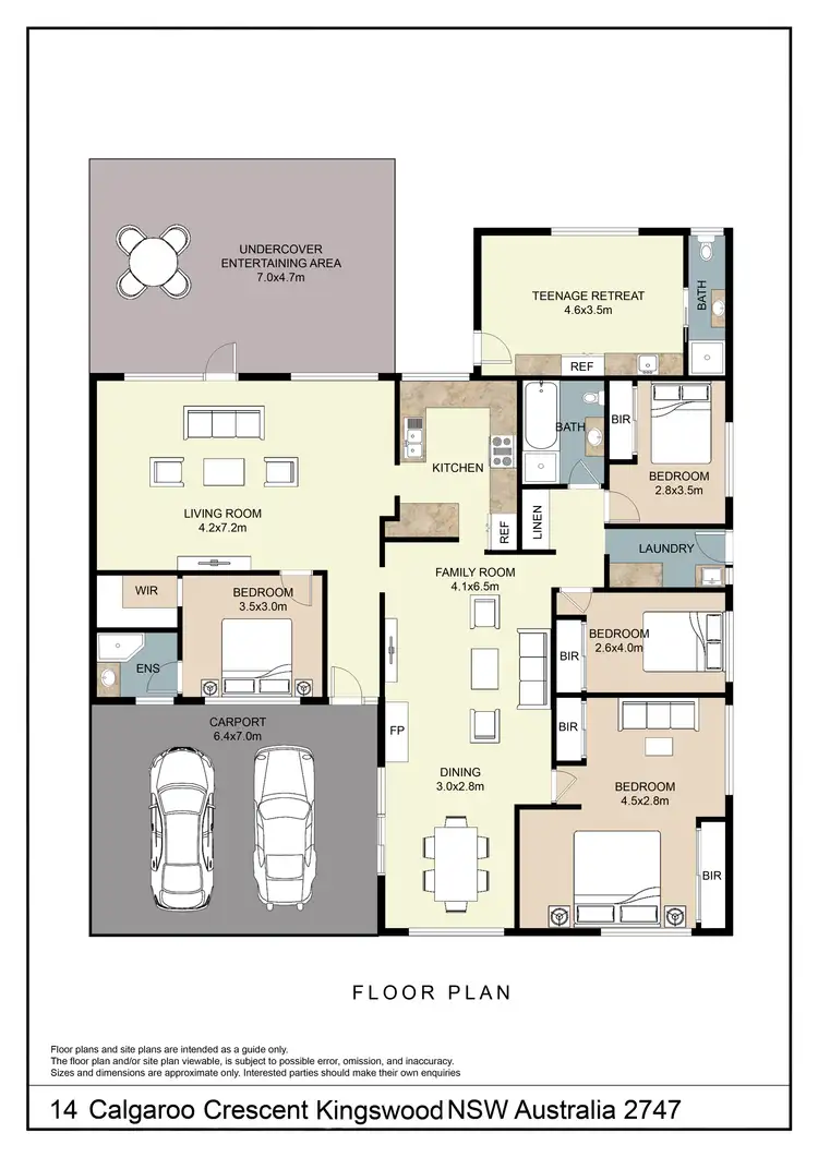 Floorplan of Homely house listing, 14 Calgaroo Crescent, Kingswood NSW 2747