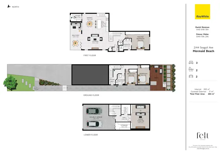 Floorplan of Homely semi-detached listing, 2/44 Seagull Avenue, Mermaid Beach QLD 4218
