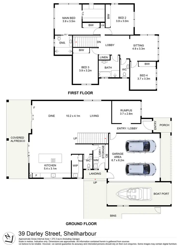 Floorplan of Homely house listing, 39 Darley Street, Shellharbour NSW 2529