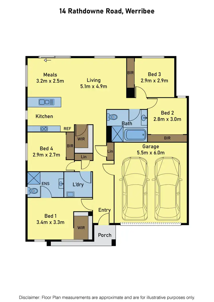 Floorplan of Homely house listing, 14 Rathdowne Road, Werribee VIC 3030