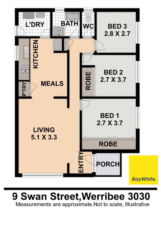 Floorplan of Homely house listing, 9 Swan Street, Werribee VIC 3030