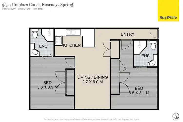 Floorplan of Homely unit listing, 8/5-7 Uniplaza Court, Kearneys Spring QLD 4350
