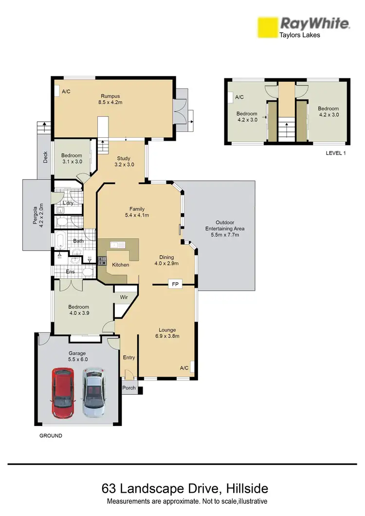 Floorplan of Homely house listing, 63 Landscape Drive, Hillside VIC 3037