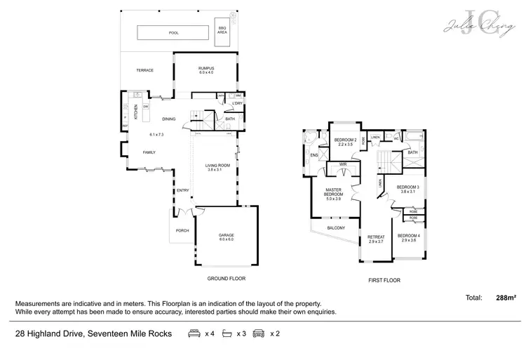 Floorplan of Homely house listing, 28 Highland Drive, Seventeen Mile Rocks QLD 4073