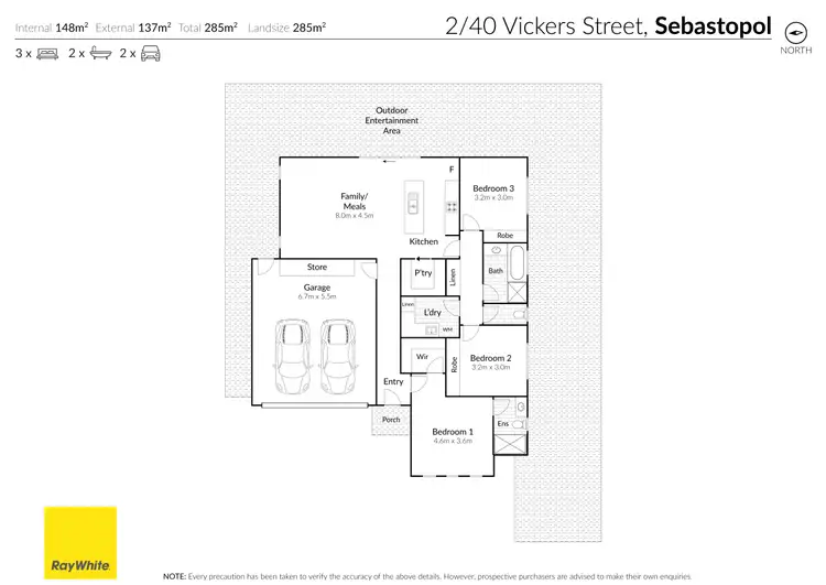 Floorplan of Homely townhouse listing, 2/40 Vickers Street, Sebastopol VIC 3356