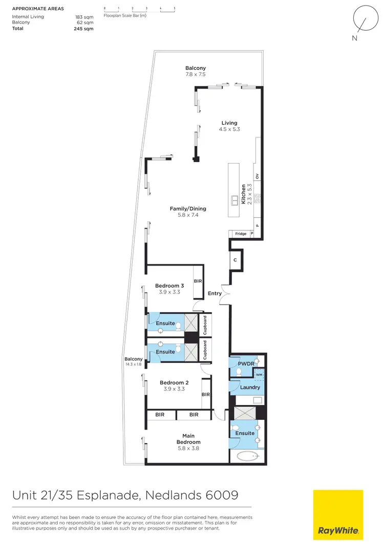 Floorplan of Homely apartment listing, 21/35 Esplanade, Nedlands WA 6009