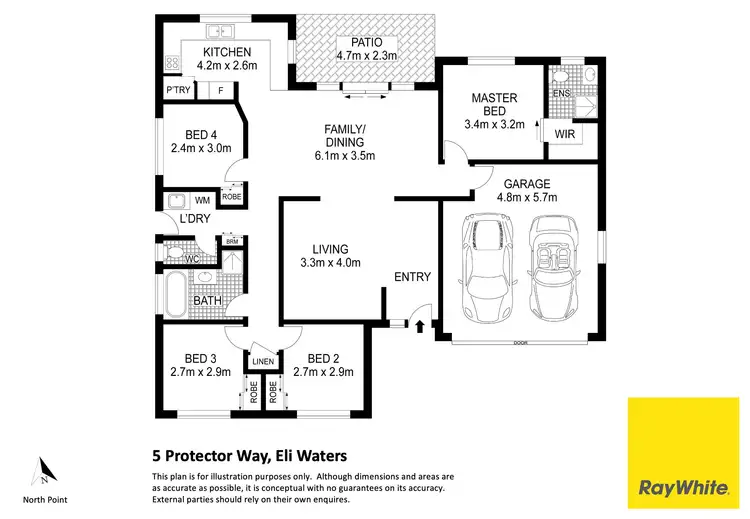 Floorplan of Homely house listing, 5 Protector Way, Eli Waters QLD 4655