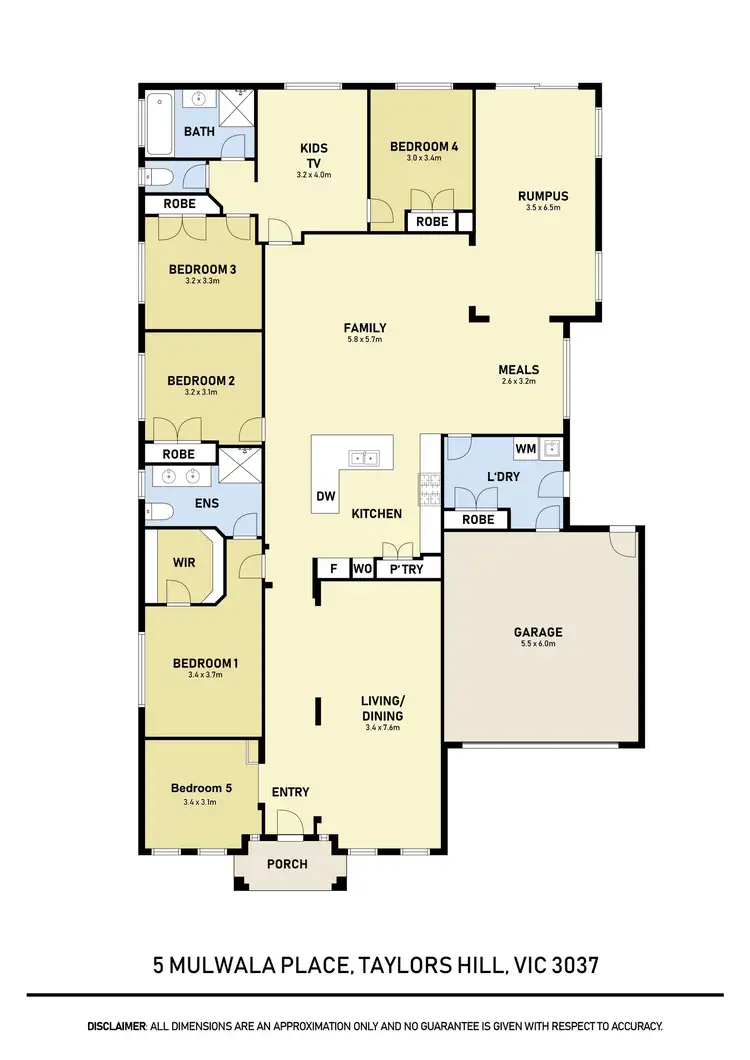 Floorplan of Homely house listing, 5 Mulwala Place, Taylors Hill VIC 3037