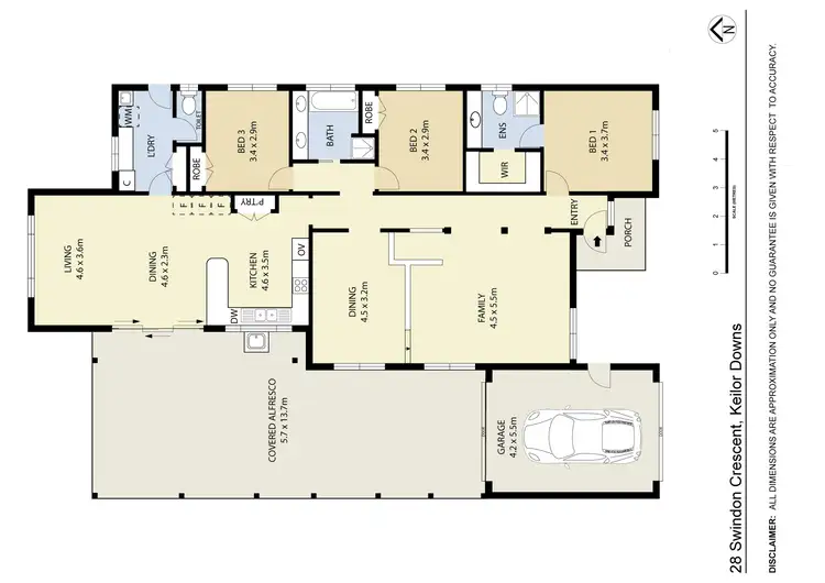 Floorplan of Homely house listing, 28 Swindon Crescent, Keilor Downs VIC 3038
