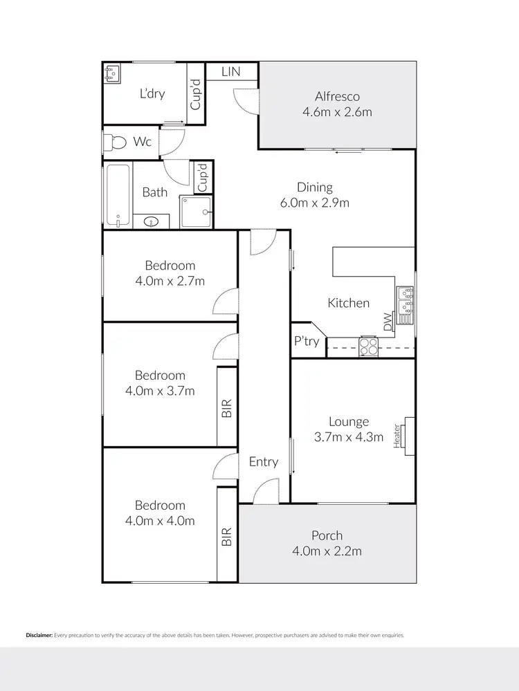 Floorplan of Homely unit listing, 1/45 Deakin Street, Bell Park VIC 3215