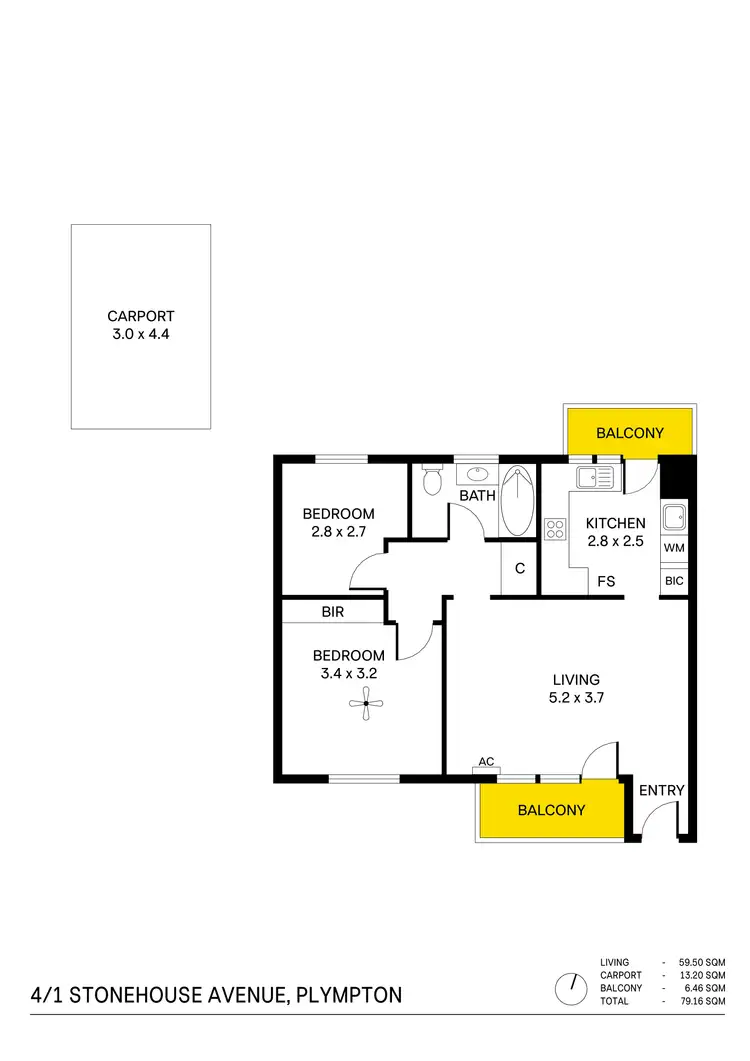 Floorplan of Homely unit listing, 4/1 Stonehouse Avenue, Plympton SA 5038