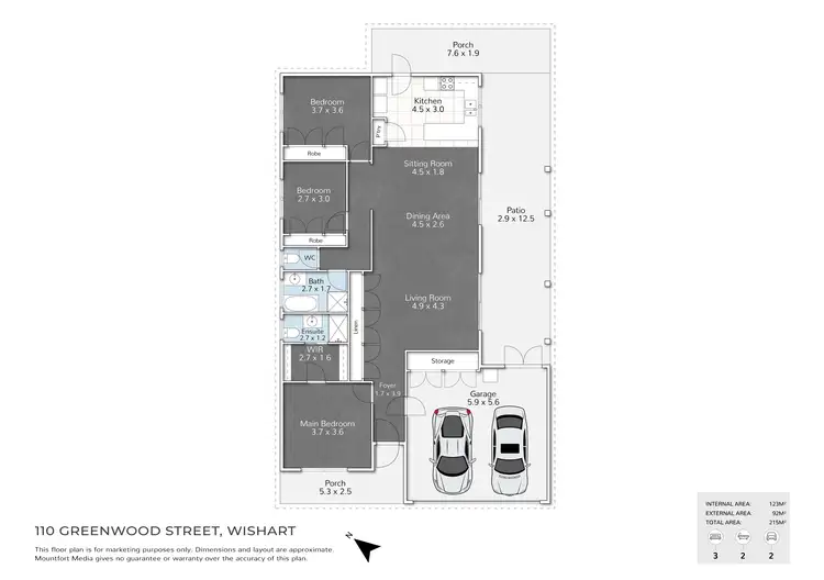 Floorplan of Homely house listing, 110 Greenwood Street, Wishart QLD 4122