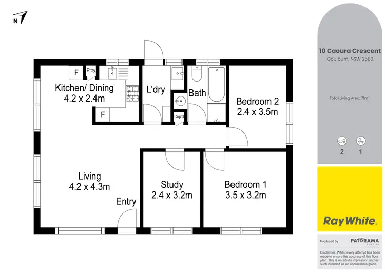 Floorplan of Homely house listing, 10 Caoura Crescent, Goulburn NSW 2580