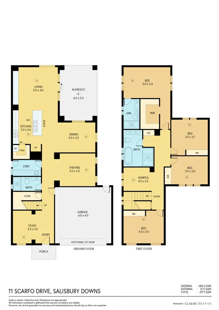 Floorplan of Homely house listing, 11 Scarfo Drive, Salisbury Downs SA 5108