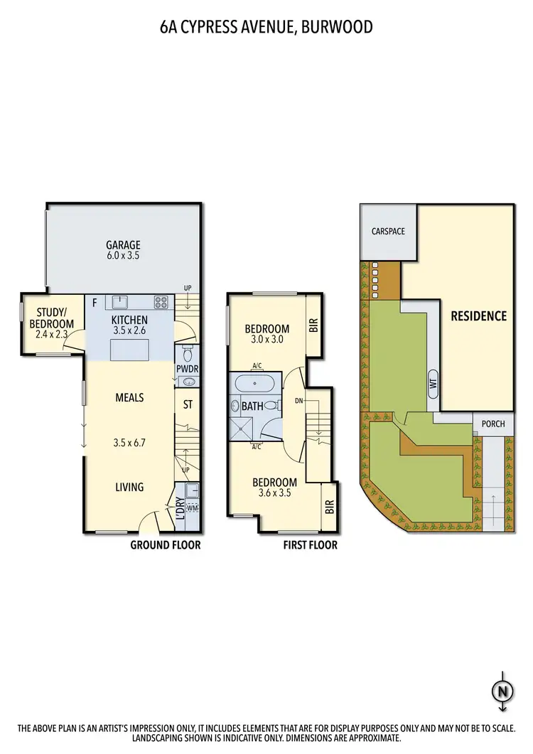 Floorplan of Homely townhouse listing, 6A Cypress Avenue, Burwood VIC 3125