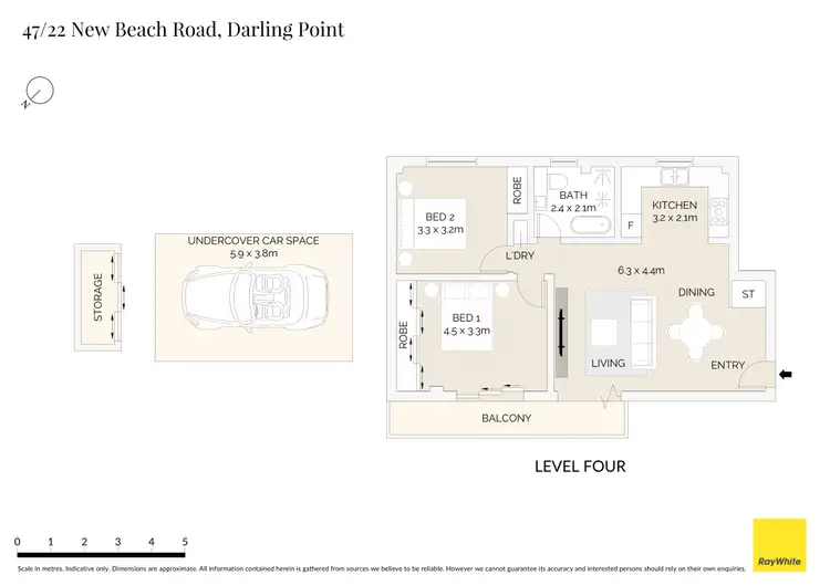 Floorplan of Homely apartment listing, 47/22 New Beach Road, Darling Point NSW 2027