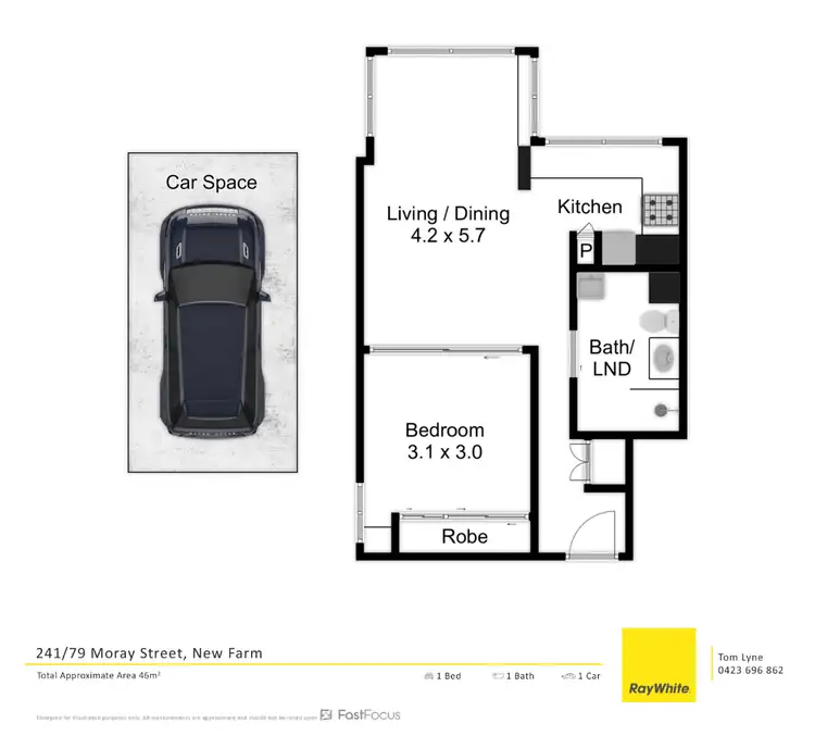 Floorplan of Homely unit listing, 241/79 Moray Street, New Farm QLD 4005