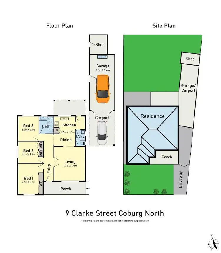 Floorplan of Homely house listing, 9 Clarke Street, Coburg North VIC 3058