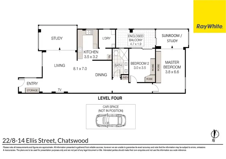 Floorplan of Homely unit listing, 22/8-14 Ellis Street, Chatswood NSW 2067