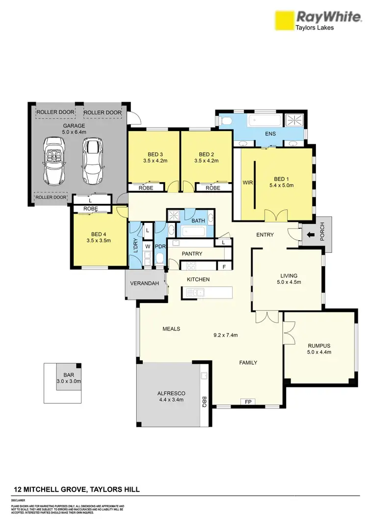 Floorplan of Homely house listing, 12 Mitchell Grove, Taylors Hill VIC 3037