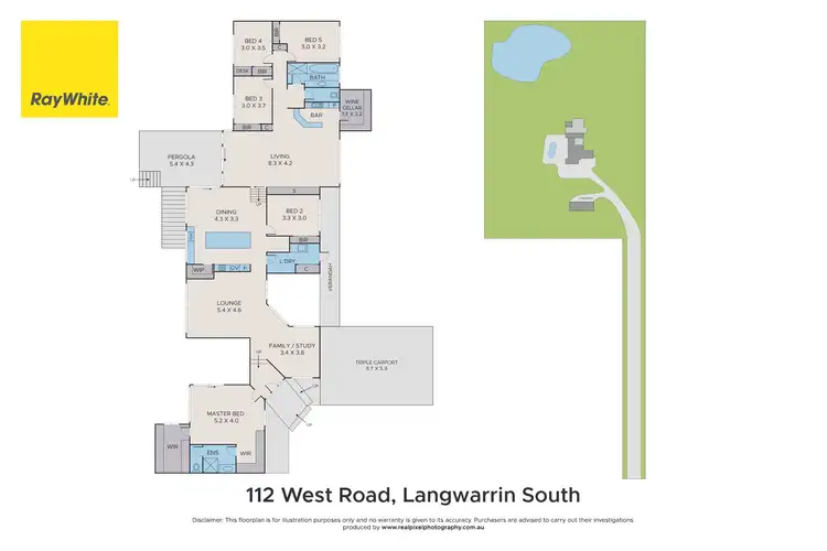 Floorplan of Homely rural property listing, 112 West Road, Langwarrin South VIC 3911