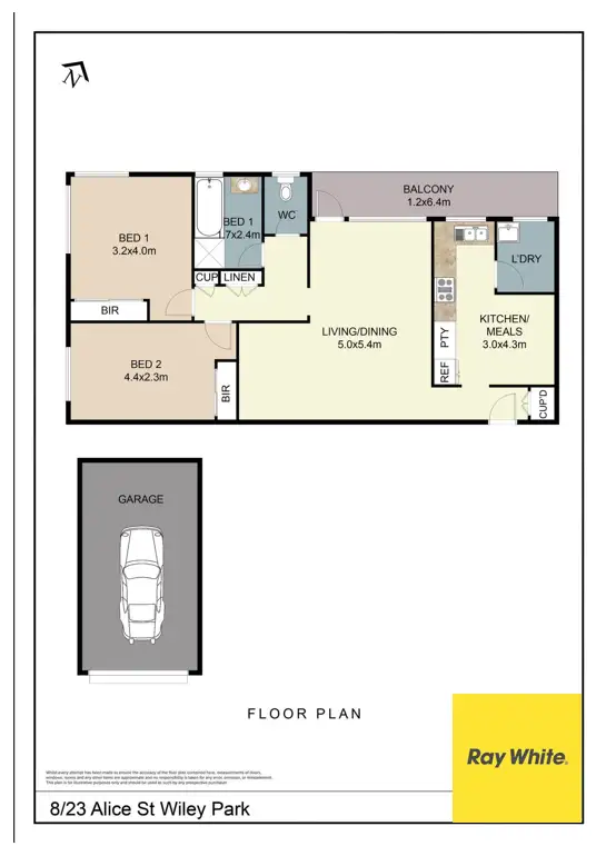 Floorplan of Homely unit listing, 8/23 Alice Street,, Wiley Park NSW 2195