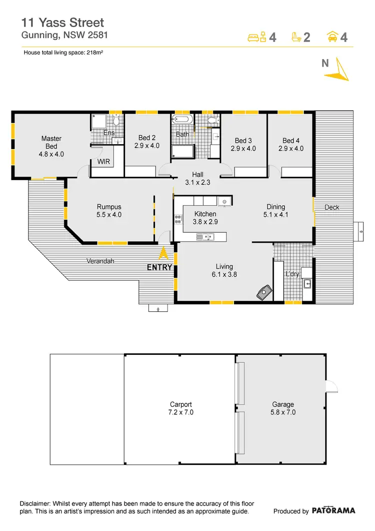 Floorplan of Homely house listing, 11 Yass Street, Gunning NSW 2581