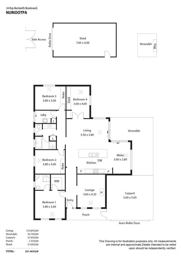 Floorplan of Homely house listing, 24 Ray Beckwith Boulevard, Nuriootpa SA 5355