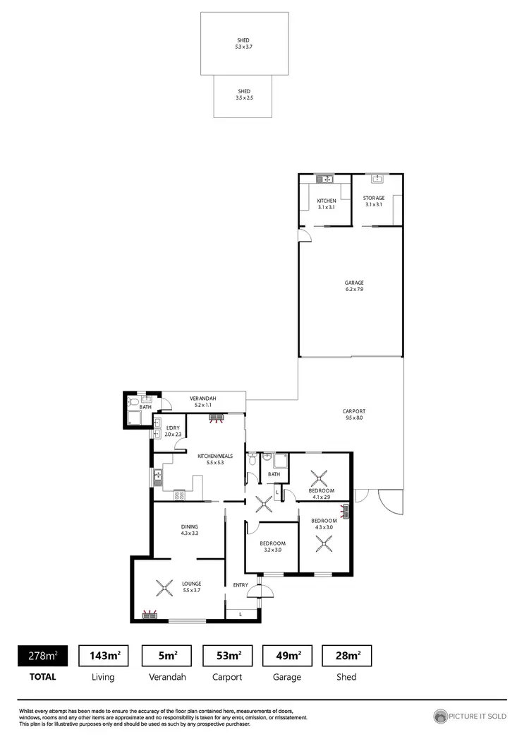 Floorplan of Homely house listing, 18 Rollison Road, Elizabeth Vale SA 5112