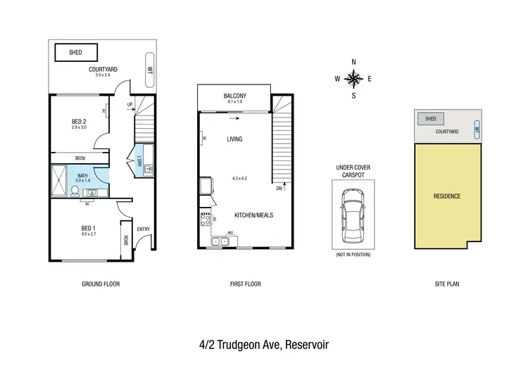 Floorplan of Homely townhouse listing, 4/2 Trudgeon Avenue, Reservoir VIC 3073