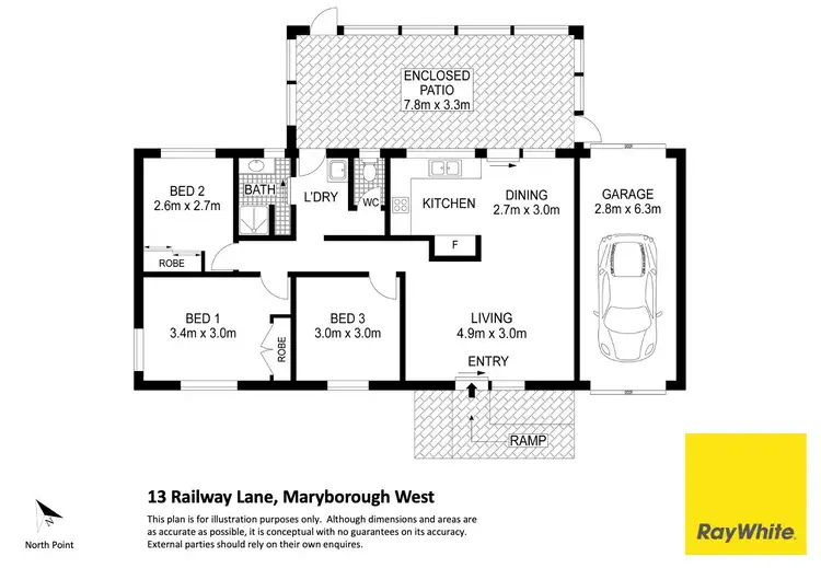 Floorplan of Homely house listing, 13 Railway Lane, Maryborough West QLD 4650