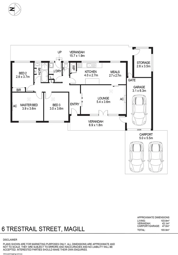 Floorplan of Homely house listing, 6 Trestrail Street, Magill SA 5072