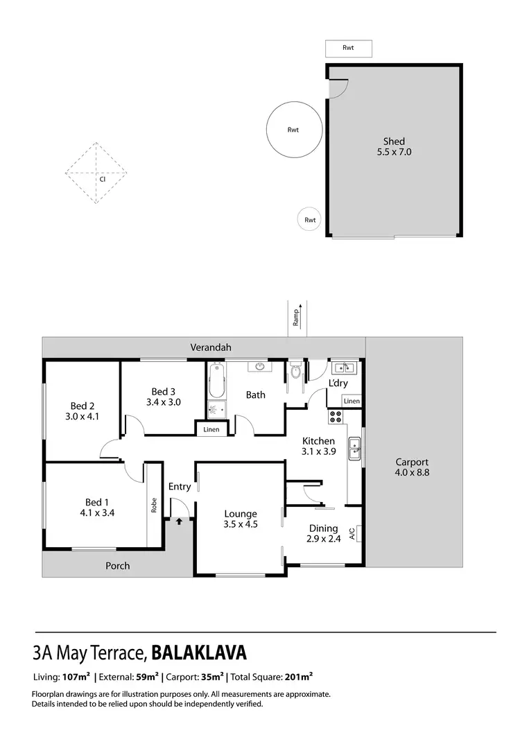 Floorplan of Homely house listing, 3a May Terrace, Balaklava SA 5461