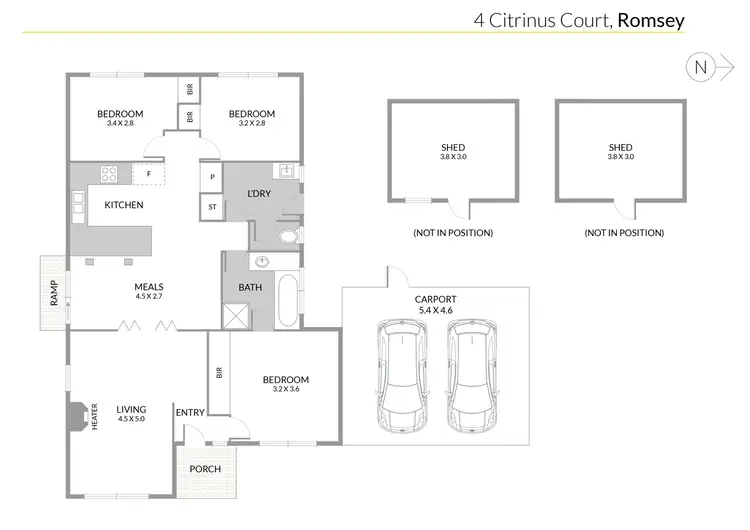 Floorplan of Homely house listing, 4 Citrinus Court, Romsey VIC 3434