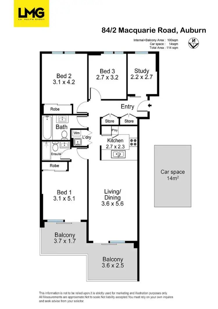 Floorplan of Homely apartment listing, 84/2 Macquarie Road, Auburn NSW 2144