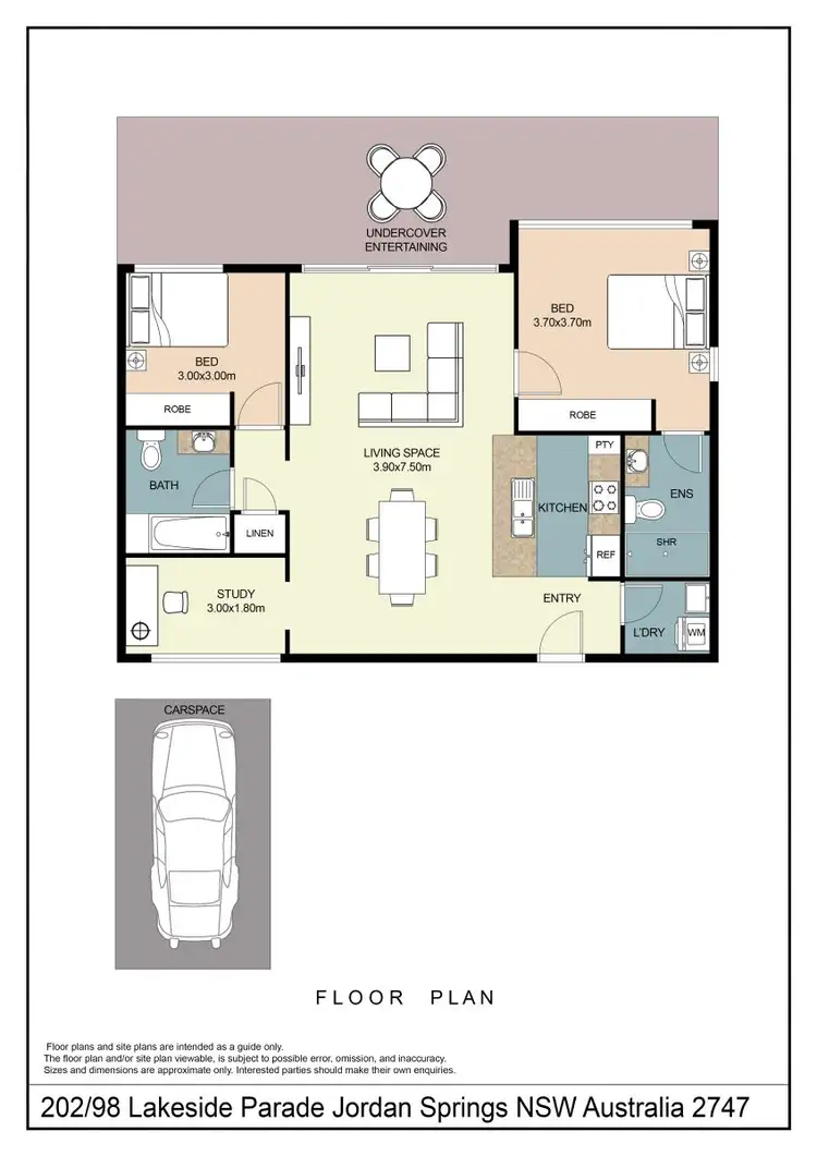 Floorplan of Homely unit listing, 202/98 Lakeside Parade, Jordan Springs NSW 2747