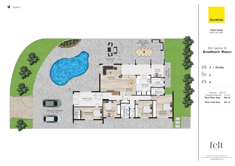 Floorplan of Homely house listing, 35A Cypress Drive, Broadbeach Waters QLD 4218