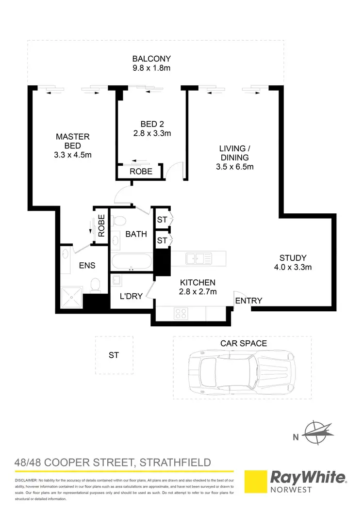 Floorplan of Homely apartment listing, 48/44-50 Cooper Street, Strathfield NSW 2135