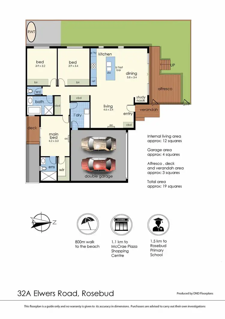 Floorplan of Homely house listing, 32A Elwers Road, Rosebud VIC 3939