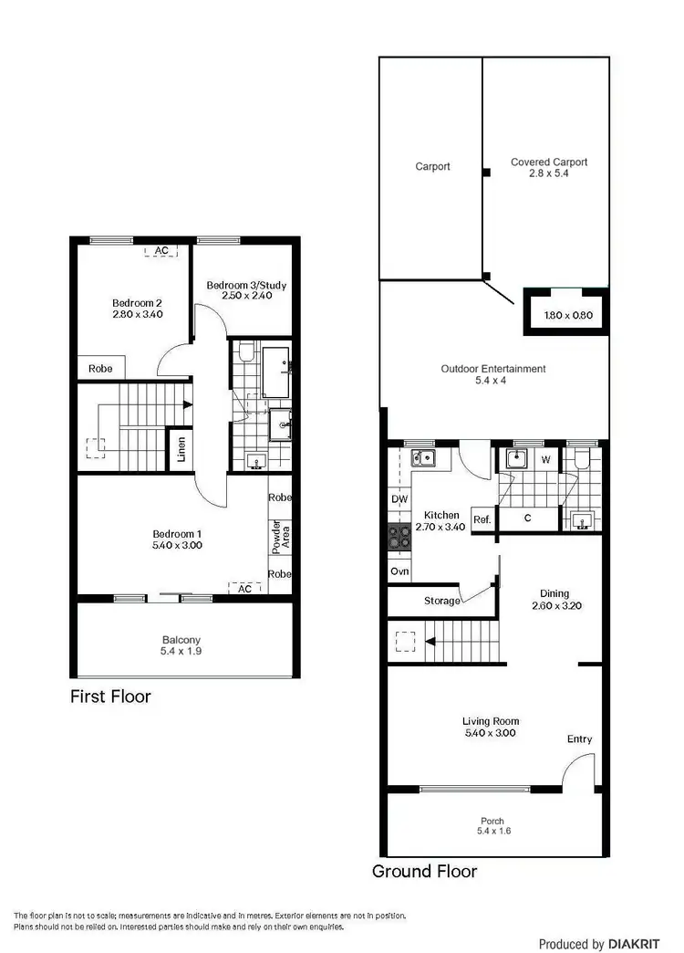 Floorplan of Homely townhouse listing, 4/376 South Terrace, Adelaide SA 5000