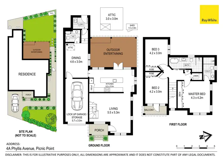 Floorplan of Homely semi-detached listing, 4A Phyllis Avenue, Picnic Point NSW 2213