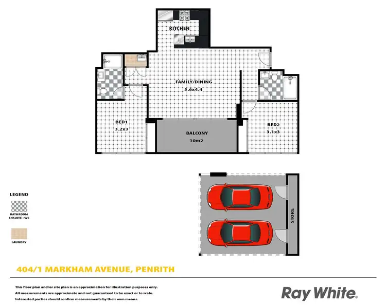 Floorplan of Homely unit listing, 404/1 Markham Avenue, Penrith NSW 2750