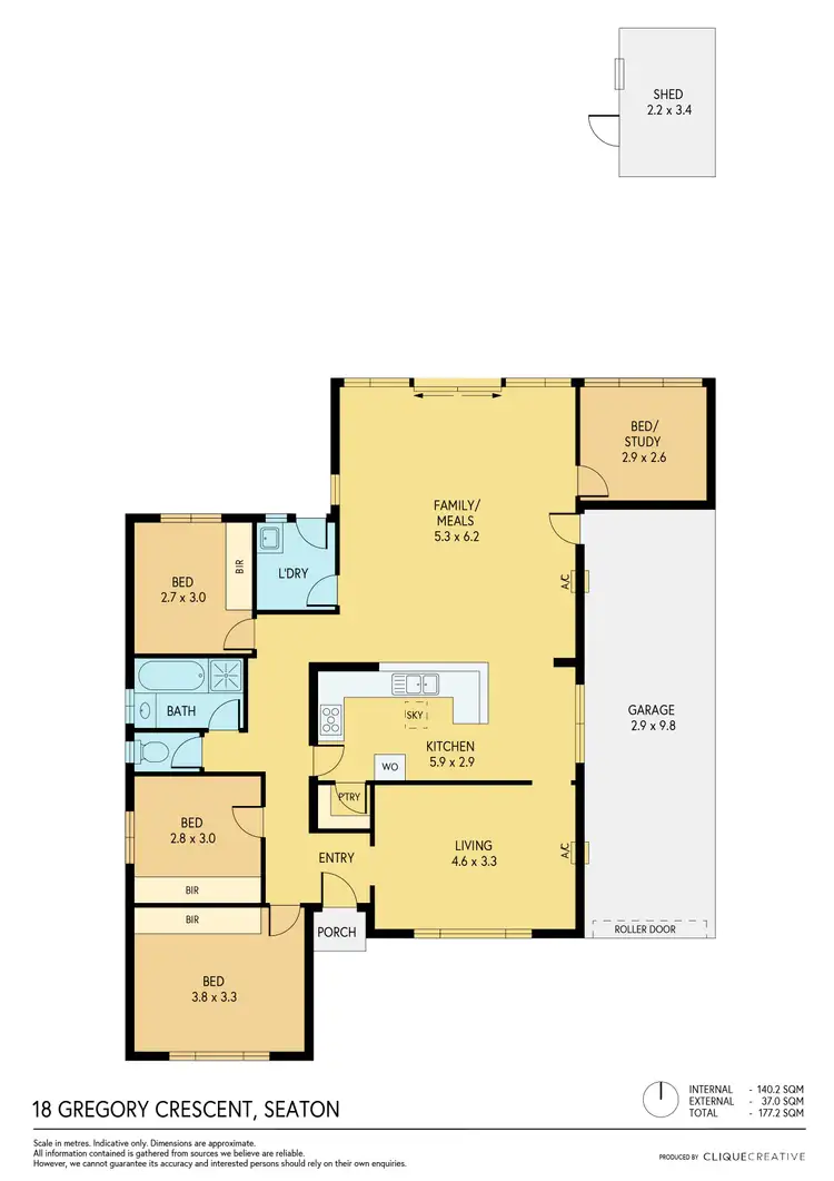 Floorplan of Homely house listing, 18 Gregory Crescent, Seaton SA 5023