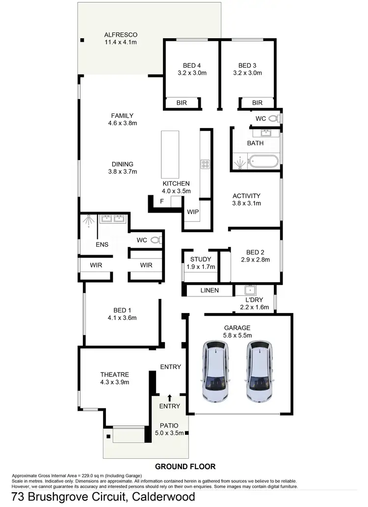 Floorplan of Homely house listing, 73 Brushgrove Circuit, Calderwood NSW 2527
