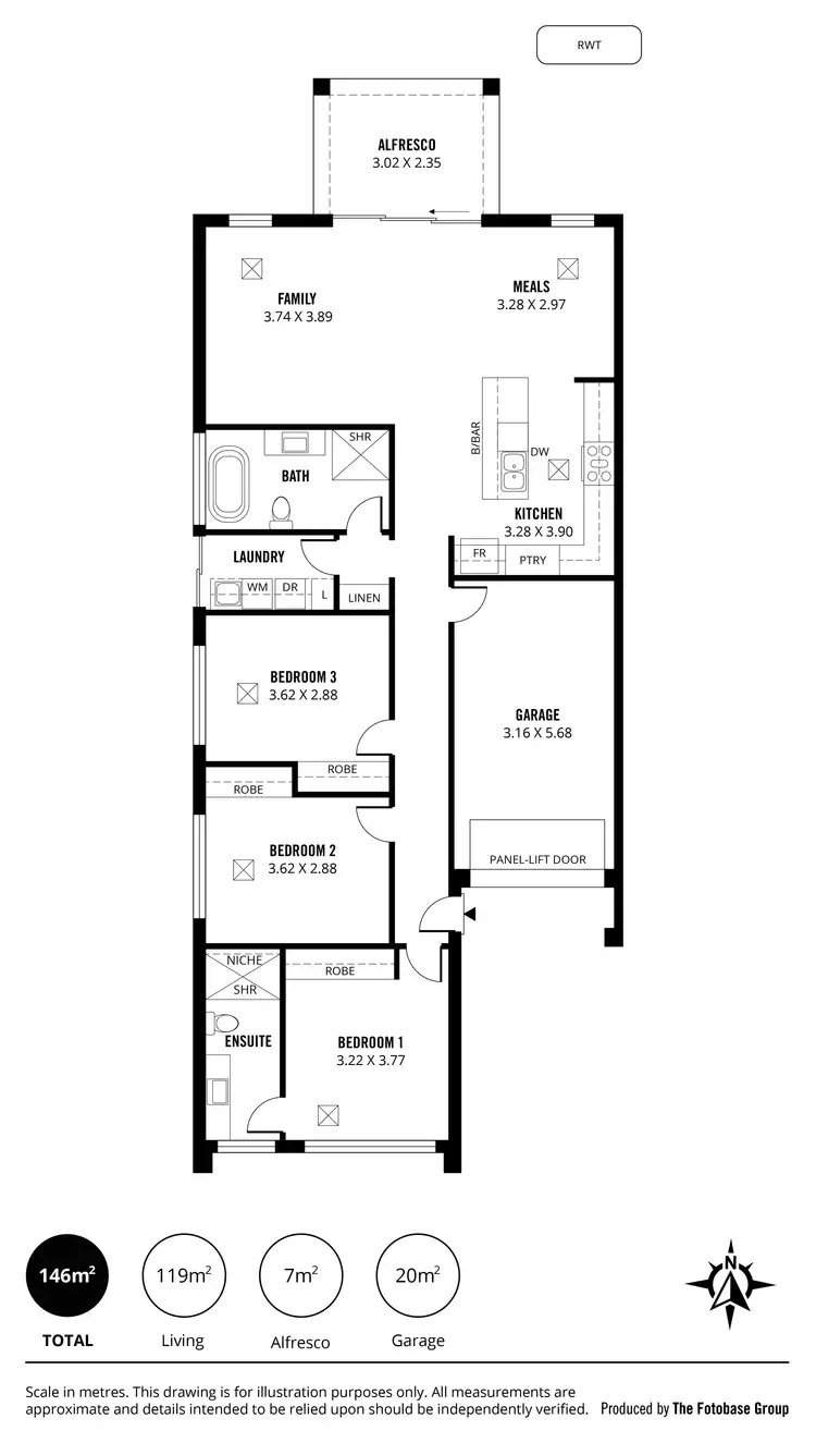 Floorplan of Homely house listing, 1/15A Airdrie Avenue, Seaton SA 5023